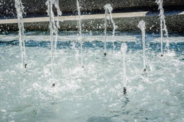 Pecs, Hungary - October 06, 2018: The fountain in the city park Pecs, Hungary