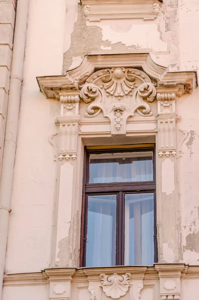 Pecs Hungary October 2018 Windows Decorative Baroque Facades Center Pecs — Foto de Stock