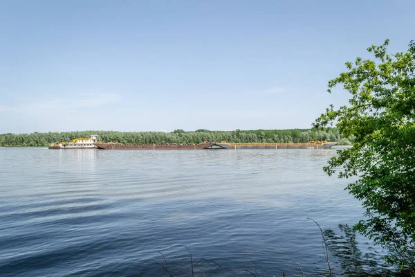 Tanker Motion Danube River City Novi Sad — Stock Photo, Image