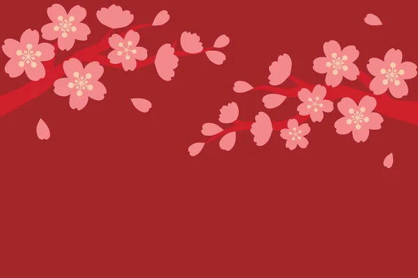 Cherry Blossom Sakura Branch — Wektor stockowy