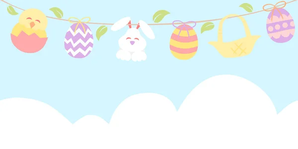 Velikonoční Vajíčka Pastelová Barva — Stockový vektor