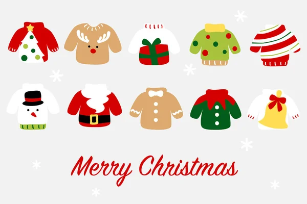 Carta Maglione Natale Colorato — Vettoriale Stock