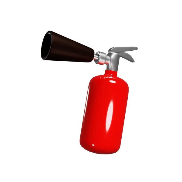 Rode Brandblusser Geïsoleerde Illustratie Een Witte Achtergrond Rendering — Stockfoto