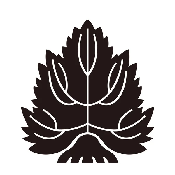 Crête Familiale Crête Cèdre Crête Végétale Japon Style Japonais — Image vectorielle