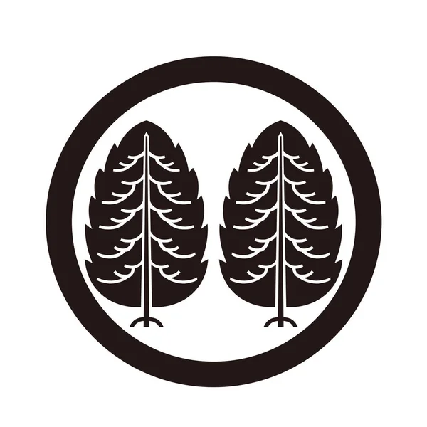 Aile arması, sedir arması, bitki arması, Japonya, Japon tarzı.