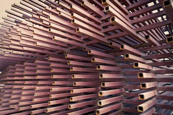 Large Pile Metal Structures Fencing Template Design — Fotografia de Stock