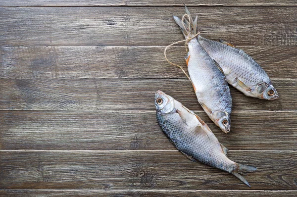 Freshly Caught Sea Small Fish Plate Gray Concrete Background Copy — Stock Photo, Image