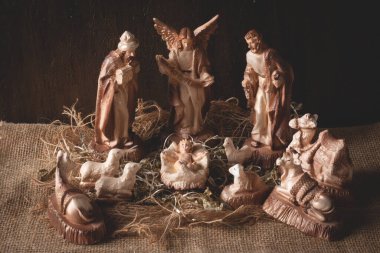 Doğum sahnesi. Geleneksel Noel sahnesi