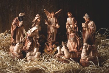 Doğum sahnesi. Geleneksel Noel sahnesi