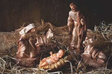 Doğum sahnesi. Geleneksel Noel sahnesi
