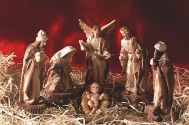 Doğum sahnesi. Geleneksel Noel sahnesi