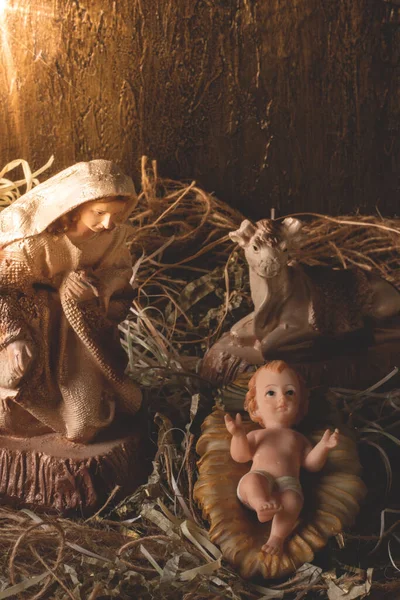 Belén Escena Tradicional Navidad — Foto de Stock