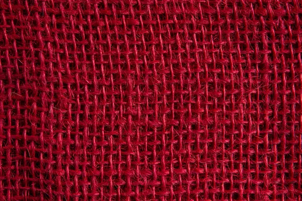 Fondo Con Textura Fibra Yute Rojo — Foto de Stock