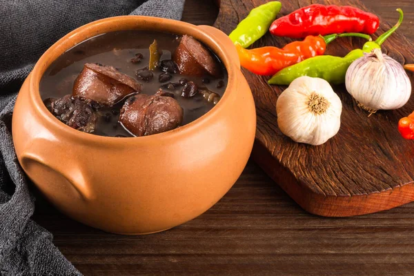 Feijoada Comida Típica Brasileira Comida Tradicional Brasileira Feita Com Feijão — Fotografia de Stock