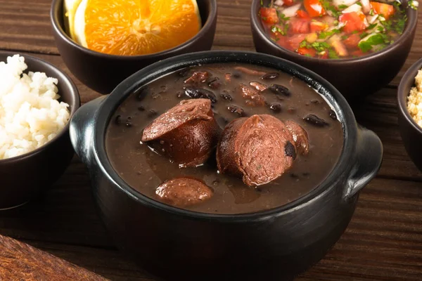 Feijoada Comida Típica Brasileña Comida Tradicional Brasileña Hecha Con Frijoles — Foto de Stock