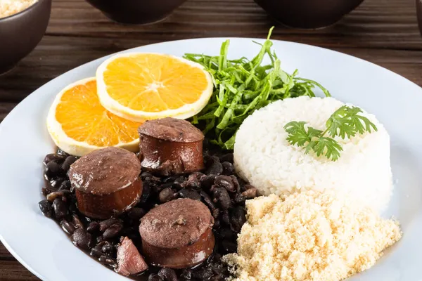 Feijoada Typical Brazilian Food Traditional Brazilian Food Made Black Beans — Stock Photo, Image