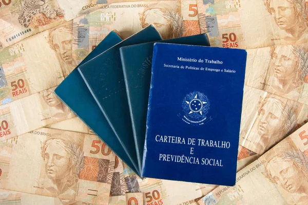 Braziliaans Documentenwerk Sociale Zekerheid Carteira Trabalho Previdencia Social Met Braziliaanse — Stockfoto
