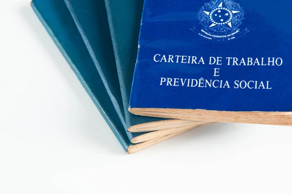 Braziliaans Documentenwerk Sociale Zekerheid Carteira Trabalho Previdencia Social — Stockfoto