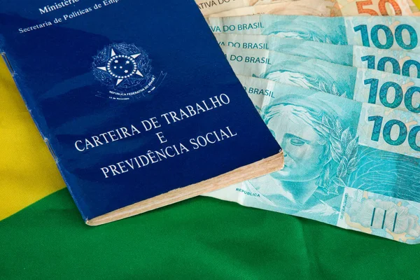 Brazilian Document Work Social Security Carteira Trabalho Previdencia Social Brazilian — Stock Photo, Image