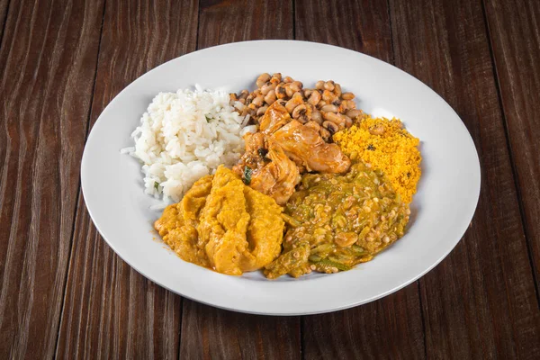 Caruru Geleneksel Afro Brezilya Yemekleri Bahia Nın Tipik — Stok fotoğraf