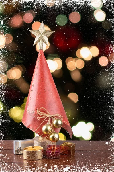 Decoración Navidad Árbol Navidad Con Regalos Sobre Fondo Borroso Navidad —  Fotos de Stock
