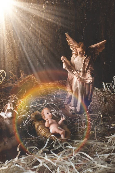 Nativity Scene Traditional Christmas Scene — Stock Photo, Image