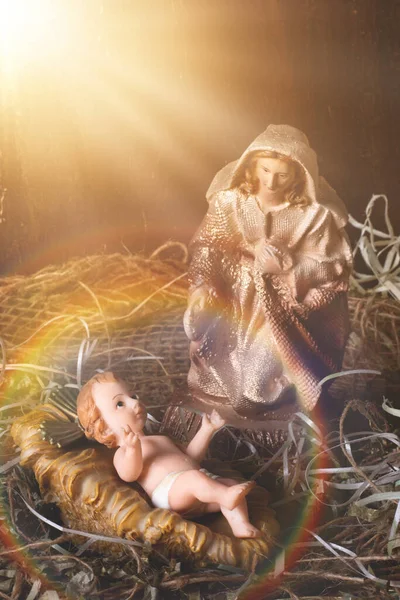 Nativity Scene Traditional Christmas Scene — Stock Photo, Image