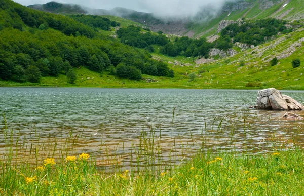 Lake Baccio Appennino Modenese High Mountain Lake Summer Clear Crystalline — Fotografia de Stock