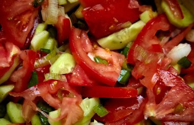 taze sebze salatası yakın çekim
