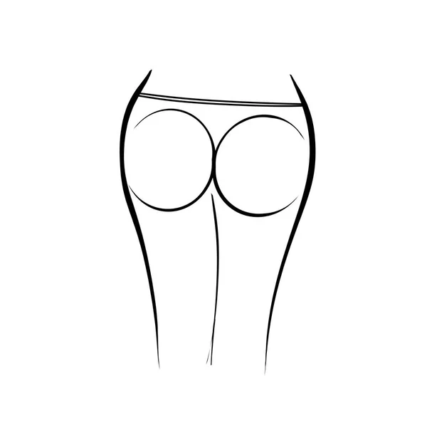 Female Buttocks White Background Butt Woman — Φωτογραφία Αρχείου