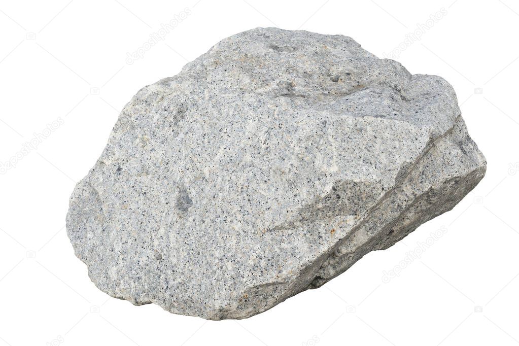 Object isolated with background of Big Mountain rock dice for decorating the place or for making a chair. Witch clipping path.