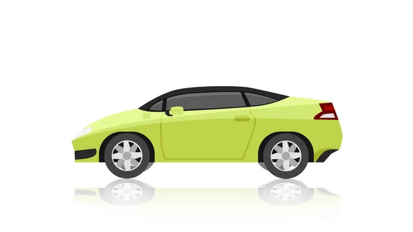 Lângă Luxul Mașinii Sport Culoare Galbenă Fundalul Culoare Albă Gradientă — Vector de stoc