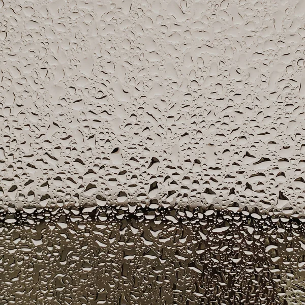 Rain Drops Splash Glass Neutral Rainy Weather Background Pattern — Stock Photo, Image