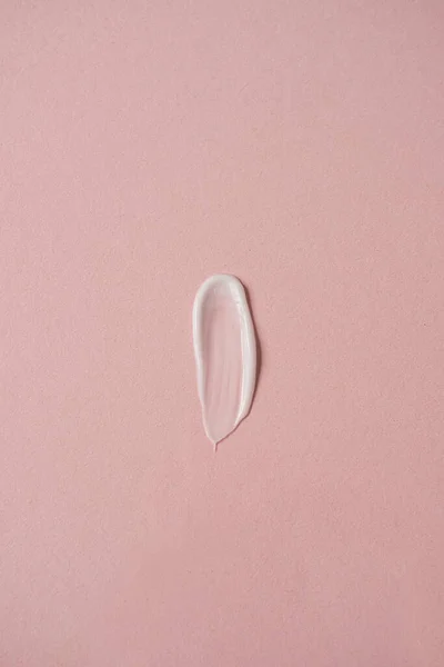 White Cream Pink Background Copy Space Skincare Concept — Fotografia de Stock