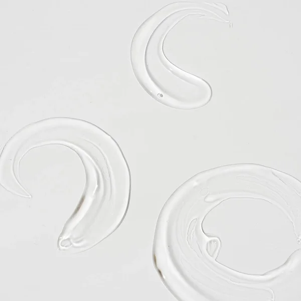 Close Make Cosmetic Gel Smudge White Background Minimalist Beauty Branding — 图库照片