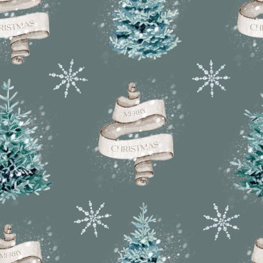 Suluboya Noel kristal çanları kusursuz dijital kağıt çizimi