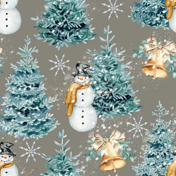 Snowflakes Christmas Trees Digital Wallpaper Wrapping Paper Holiday Paper  Red White Silver Bells Ornaments · Creative Fabrica
