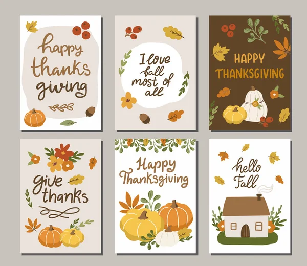 El çizimi vektör çizimi sonbahar posterleri ve çocuklar için kartlar, çocuk odası, Şükran Günü ve mevsimsel selamlama dizaynı. El yazısı, yazı harfleri, sonbahar klipleri.