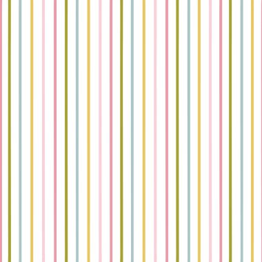 Bebek ve kreş kumaşı, tekstil, duvar kağıdı ve beyaz arka planda ambalaj kağıdı tasarımı için kusursuz desenler koordine eden renkli çizgiler..