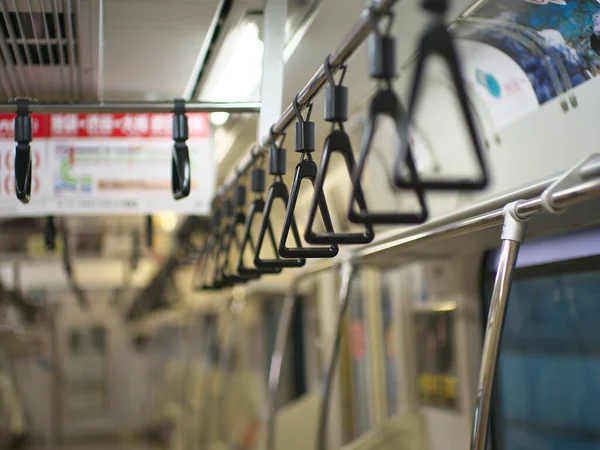 Токіо Японія Вересня 2021 Року Праски Ремені Поїзді — стокове фото