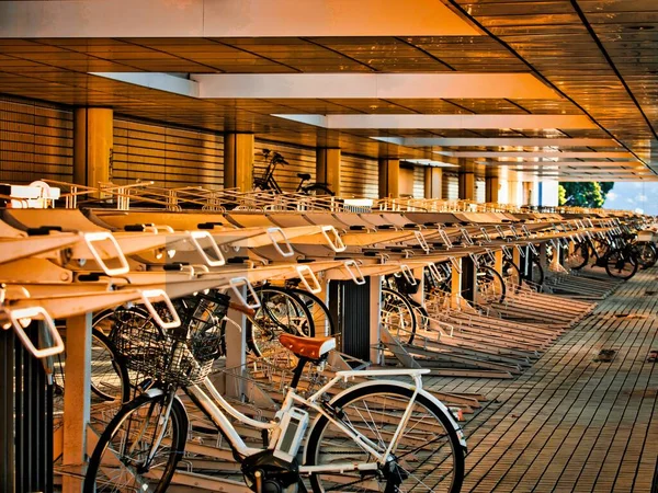 Tokio Japan Oktober 2021 Fahrradabstellplatz Oder Fahrradabstellplatz Oder Fahrradabstellplatz — Stockfoto