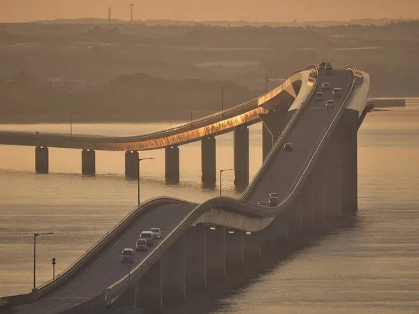 Окинава Япония Октября 2021 Года Мост Ирабу Самый Длинный Бесплатный — стоковое фото