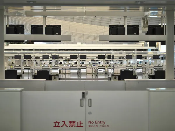 Tokio Japón Noviembre 2021 Mostradores Facturación Aeropuerto Internacional Tokio Haneda —  Fotos de Stock