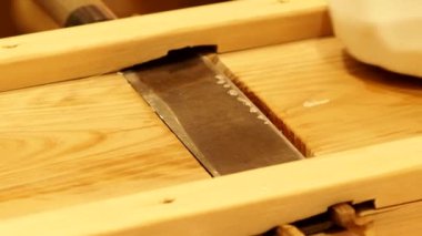 Kyoto, Japonya - 24 Kasım 2021: Shogoing Şalgam ya da Shogoing Daikon ya da Shogoing Kabu Dilimlenmiş Uçak