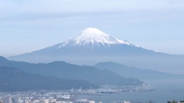Shizuoka, Japonya - 10 Aralık 2021: Fuji Nihondaira 'dan, Shizuoka