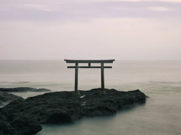 Ibaraki Japán December 2021 Torii Vagy Egy Shinto Átjáró Szentély — Stock Fotó