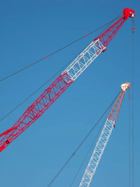 Tokio Japón Diciembre 2021 Crawler Crane Luffing Jib Crawler Crane — Foto de Stock