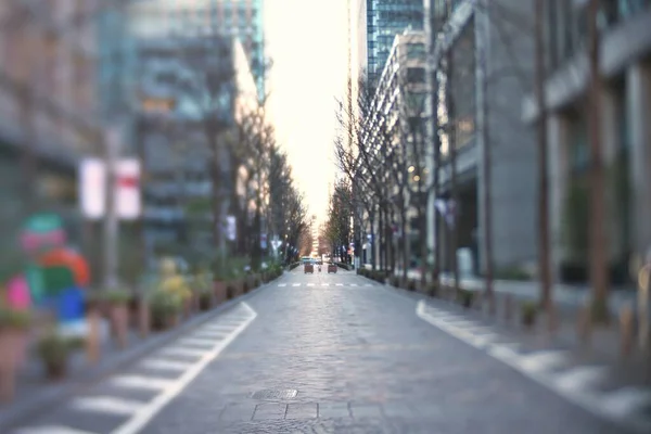 Tokio Japonia Grudnia 2021 Ulica Marunouchi Nakadori Tokio Zimowy Poranek — Zdjęcie stockowe