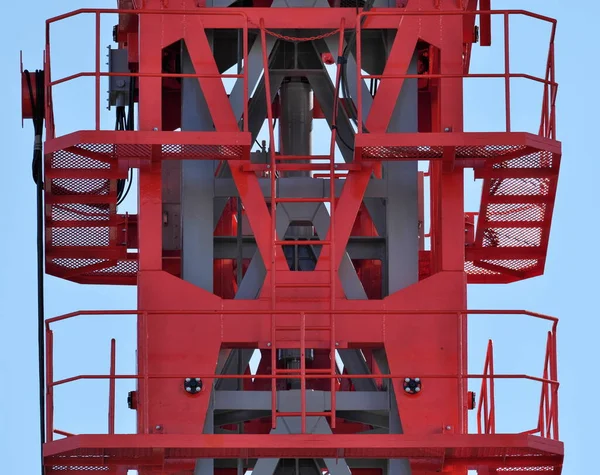 Tokyo Japan Januari 2022 Lyftram Jib Klätterkran Eller Tower Crane — Stockfoto