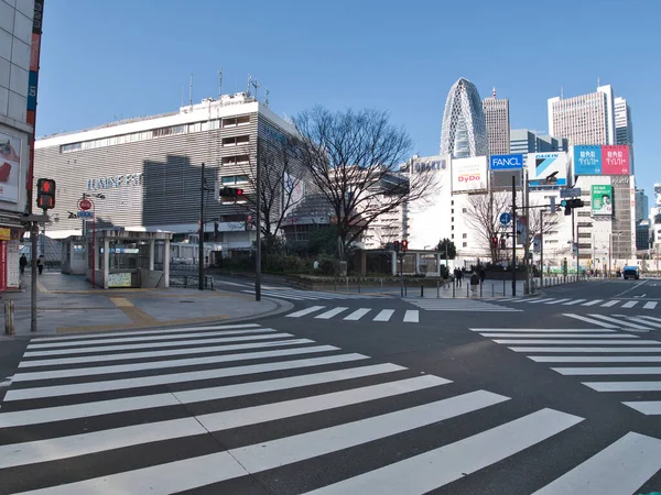 2022年2月6日 日本东京 周日上午新宿地区以东 — 图库照片